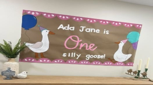 Custom birthday banner